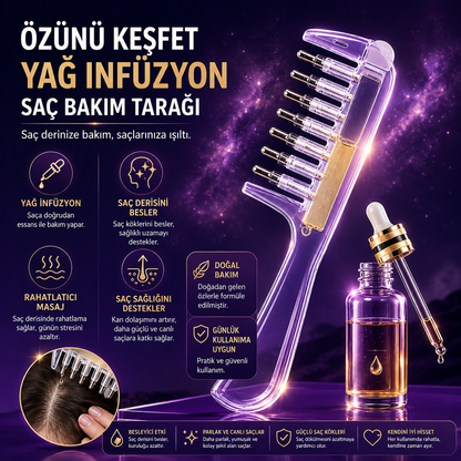 Liverabakim™  Saç Dibi Serum ve Bakım Yağı Uygulama Tarağı